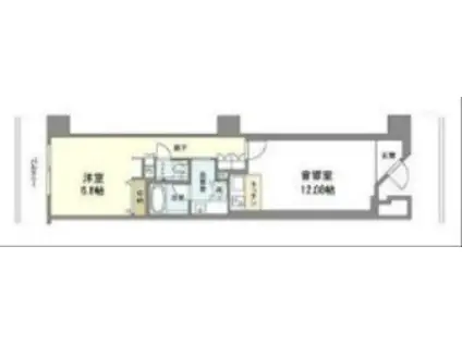 スタイリオ池尻大橋(1LDK/4階)の間取り写真