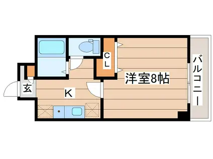 フレグランス宮千代(1K/1階)の間取り写真