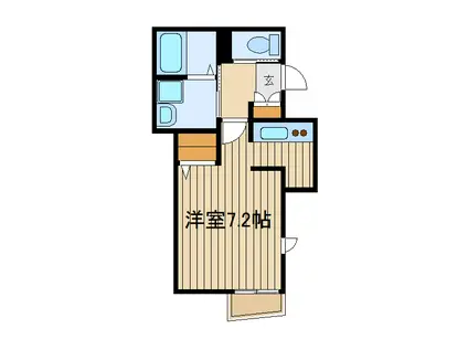 ポレール(ワンルーム/1階)の間取り写真