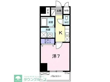 アクアセゾン(1K/3階)の間取り写真