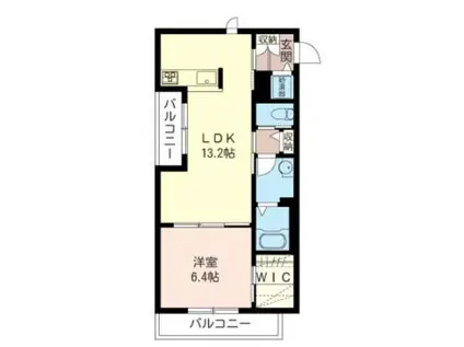 セレッソ カージュ(1LDK/3階)の間取り写真