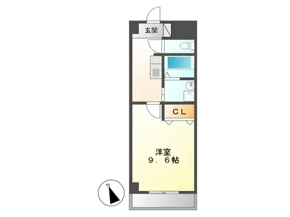 リバージュA(1K/4階)の間取り写真