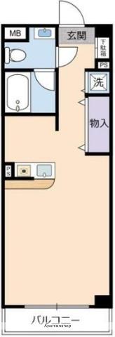 シュクランス(ワンルーム/1階)の間取り写真