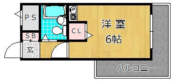 Mプラザ津田駅前(ワンルーム/3階)の間取り写真