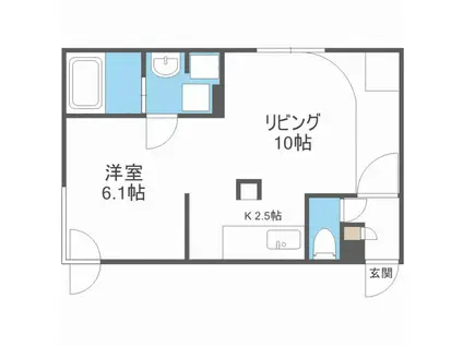 TI AMO N22 ティアーモN22(1LDK/3階)の間取り写真