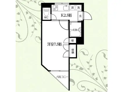 T-2ND(1K/4階)の間取り写真