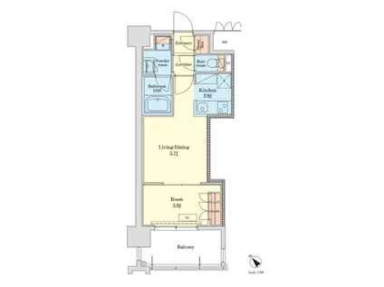 RJRプレシア千代県庁口駅前(1LDK/10階)の間取り写真