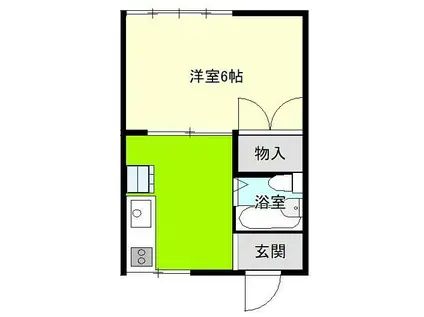 メゾン三陽(1K/2階)の間取り写真