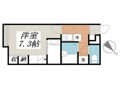 レスポアール(1K/2階)の間取り写真