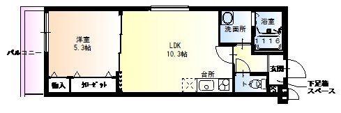 フジパレス黒田VI番館(1LDK/3階)の間取り写真