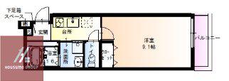 フジパレス太子橋III番館(1K/1階)の間取り写真