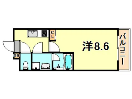 フローレンス魚崎北町(1K/4階)の間取り写真