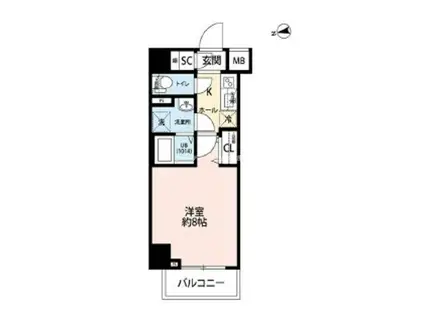 プレール・ドゥーク浅草V(1K/8階)の間取り写真