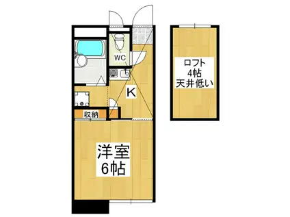 レオパレスロイヤルI(1K/1階)の間取り写真