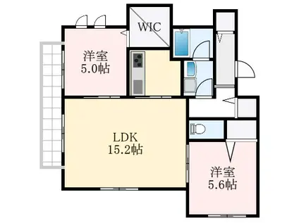 シャーメゾン サンシャポー(2LDK/2階)の間取り写真