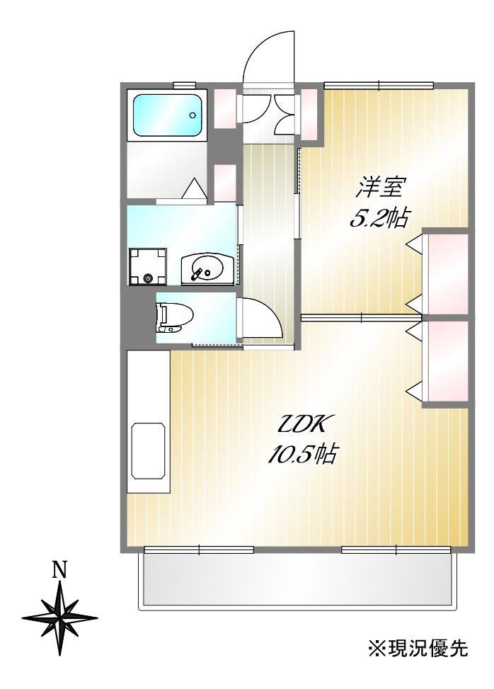 サンホワイトB106(1LDK/2階)の間取り写真