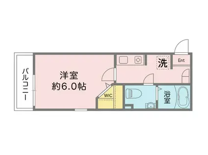 BRUGGE(1K/3階)の間取り写真