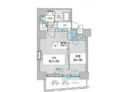 マイトリィ四谷(1LDK/6階)の間取り写真