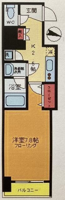 トランシエール小岩(1K/8階)の間取り写真