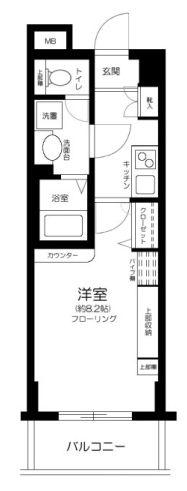 エスコート芝浦イースト(1K/7階)の間取り写真