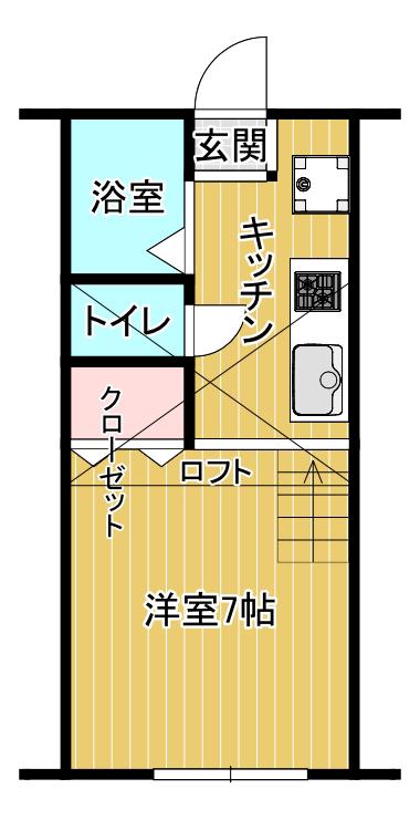 プリマベーラ(1K/2階)の間取り写真