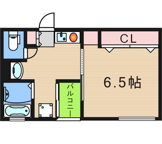 ハイステージ丸和(1K/4階)の間取り写真
