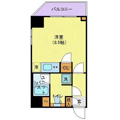 クレイシア錦糸町(ワンルーム/2階)の間取り写真