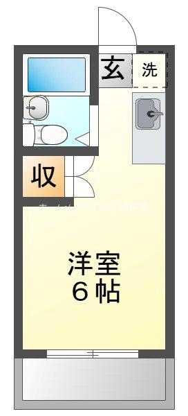 メゾンドサンベール(1K/4階)の間取り写真