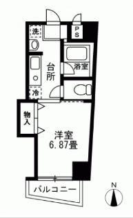 ジュネス白金(1K/1階)の間取り写真