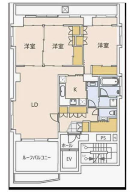 ドミール北池袋(3LDK/7階)の間取り写真