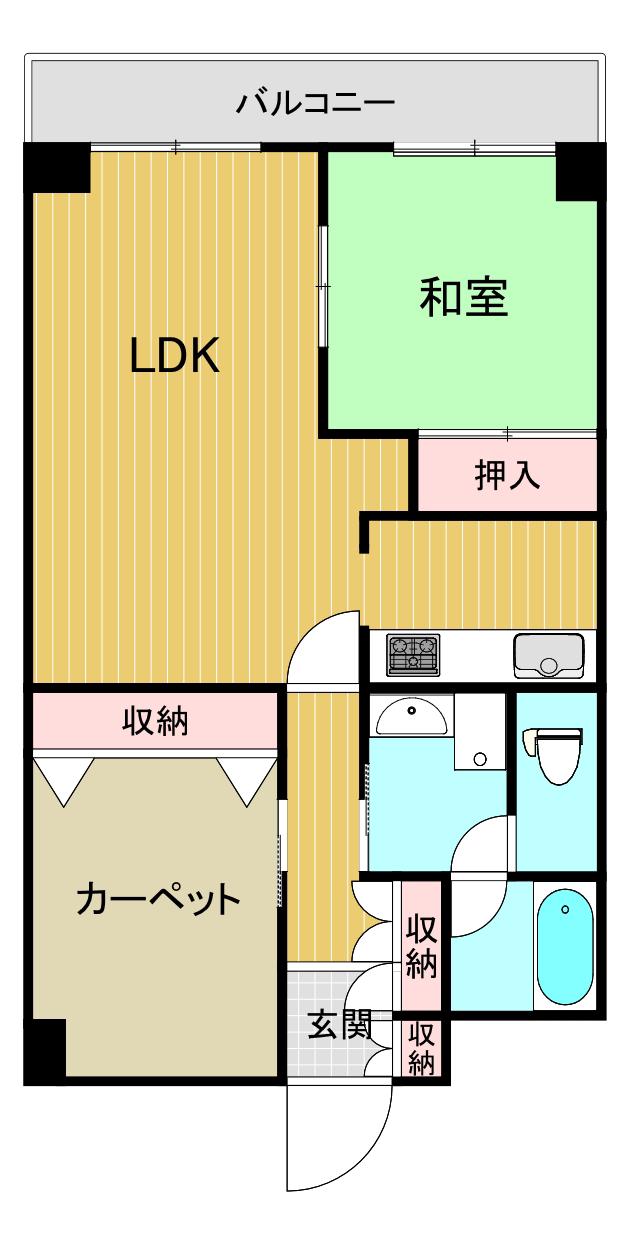 NICハイム木場公園第6(2LDK/5階)の間取り写真