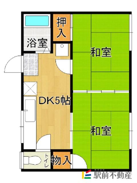 ニューライフ丸野(2DK/1階)の間取り写真