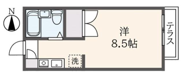 アゼィリア西荻(1K/1階)の間取り写真