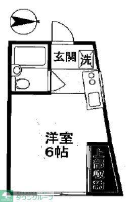 第二小坂荘(ワンルーム/2階)の間取り写真