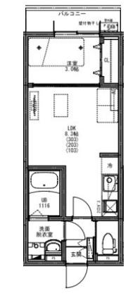 KEIAI RESIDENCE 五香II(1LDK/3階)の間取り写真