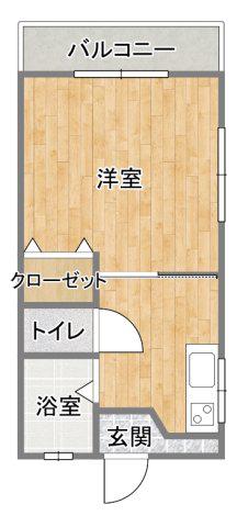サンハイツK(1K/2階)の間取り写真