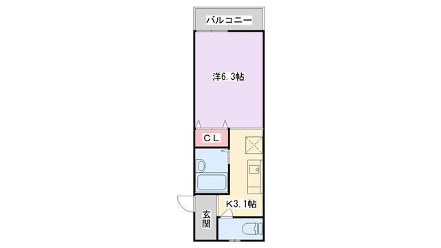 サンライズ柴田II(1K/2階)の間取り写真