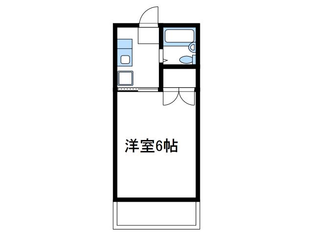 メゾンT&K(1K/2階)の間取り写真
