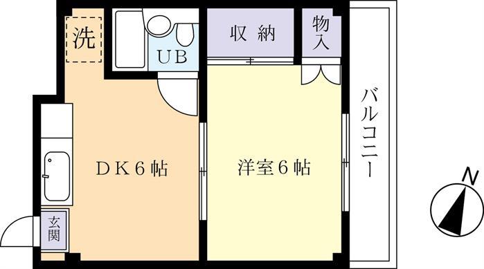 ANDAR.K(1DK/3階)の間取り写真