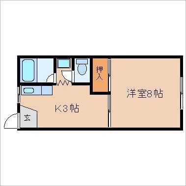 サンコーポラス(1K/1階)の間取り写真