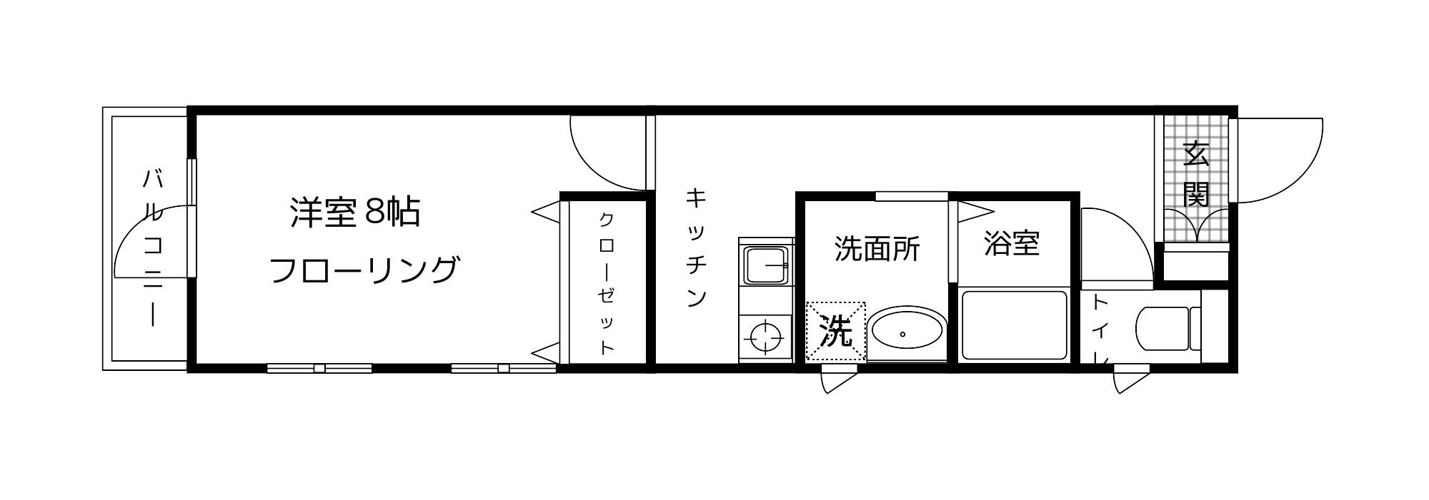 中村ビル(1K/3階)の間取り写真