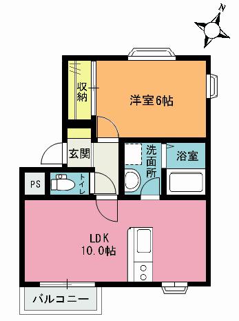 泉台ガーデン(1LDK/1階)の間取り写真