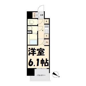 アステリ鶴舞トゥリア(1K/4階)の間取り写真