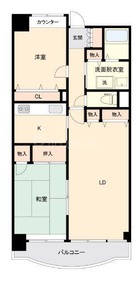第六ヒカリマンション(2LDK/1階)の間取り写真