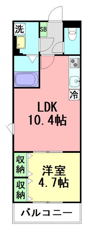 FELICE-フェリーチェ-(1LDK/1階)の間取り写真