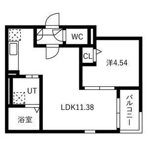 JACK SAMBANI(1LDK/1階)の間取り写真