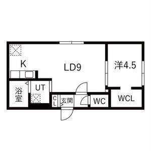 HERO YAMAHANA1(1LDK/2階)の間取り写真