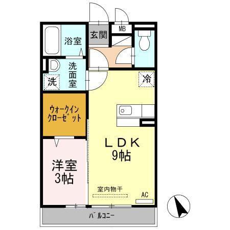 ルルディ(1LDK/2階)の間取り写真