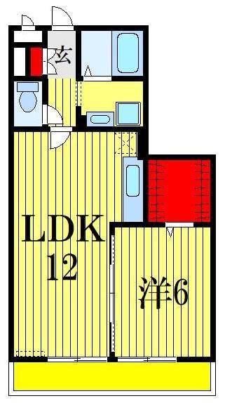 アベニューサイド本郷(1LDK/3階)の間取り写真