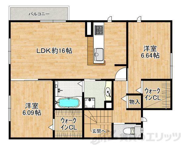 ルシオール(2LDK/2階)の間取り写真